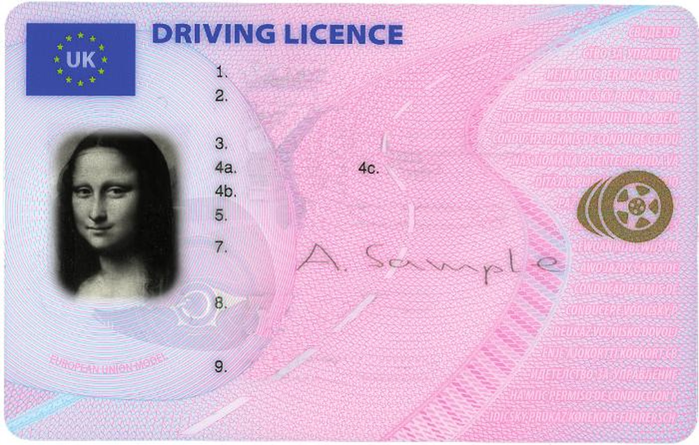 UK novelty driving licence